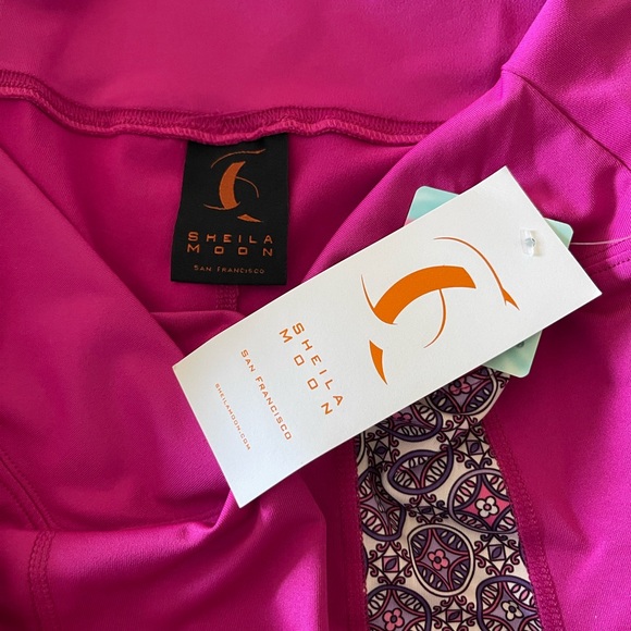 NWT, Sheila Moon padded bike shorts in pink (plum).  Sheila Na Gig Shorts, 8 in - Picture 3 of 7